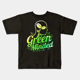 Vegetarian Green Minded - Go vegan Kids T-Shirt